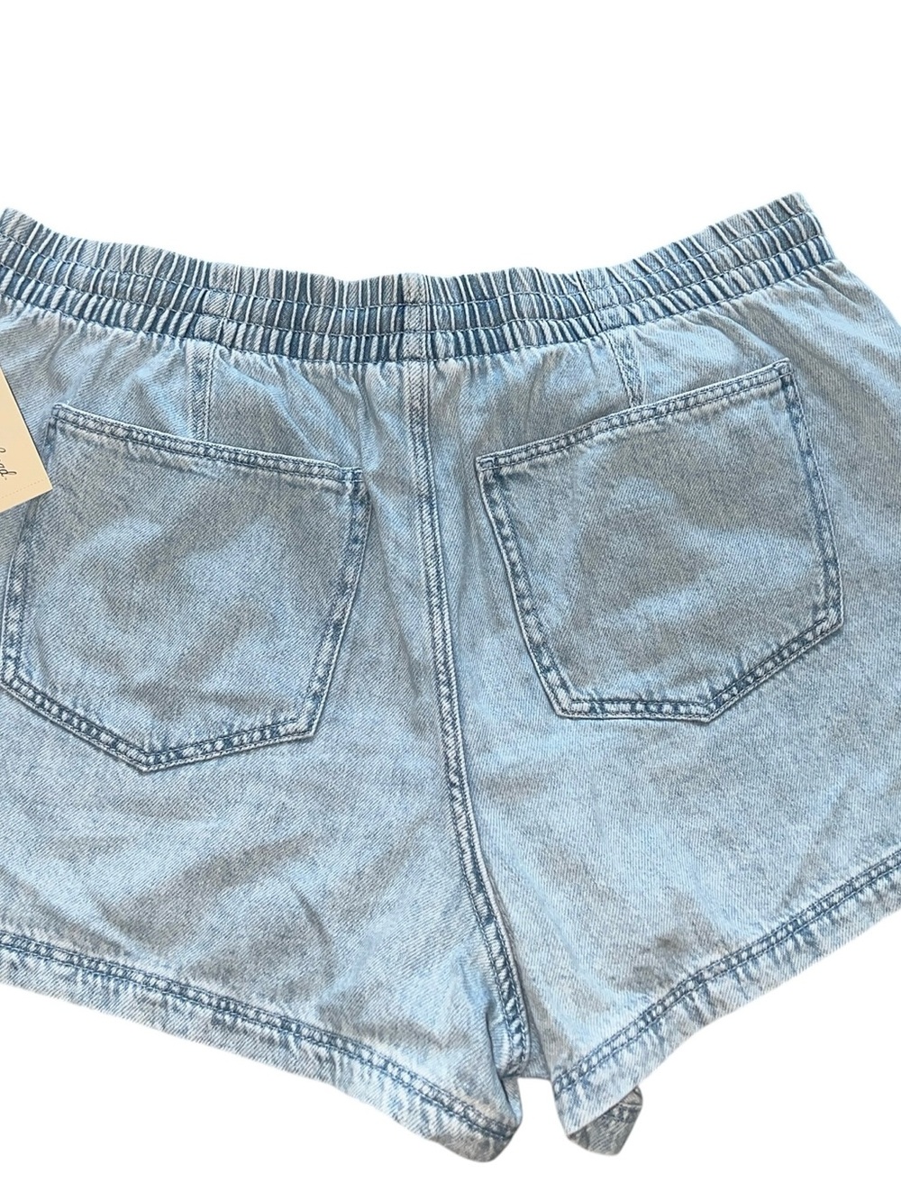 Universal Thread Light Blue Elastic Waist Denim Shorts - Picture 3 of 4